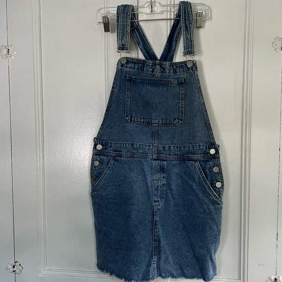 H & M Denim Overall Dress Size 10 - Picture 1 of 6